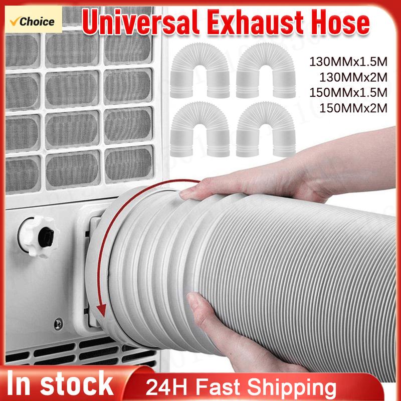 Mangueira de Exaustão de Condicionador Portátil Universal Flexível de 1,5/2M Peças de Reposição para Tubo de Ventilação de Exaustão de Ar Condicionado Móvel