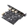 Placa PCIe para USB 3.2 Gen 1 5Gbps 3 USB Tipo A 2 USB Tipo C Placa de Expansão PCI Express de 5 Portas para Win para Linux