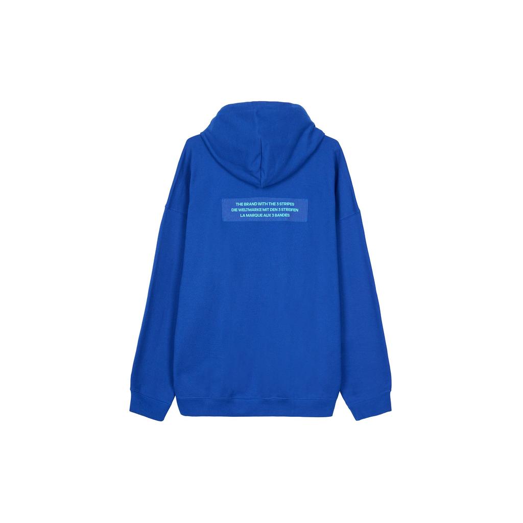 Adidas Originals Big Trefoil Hoodie Sweatshirt Men Tops Collegiate-Blue H09353