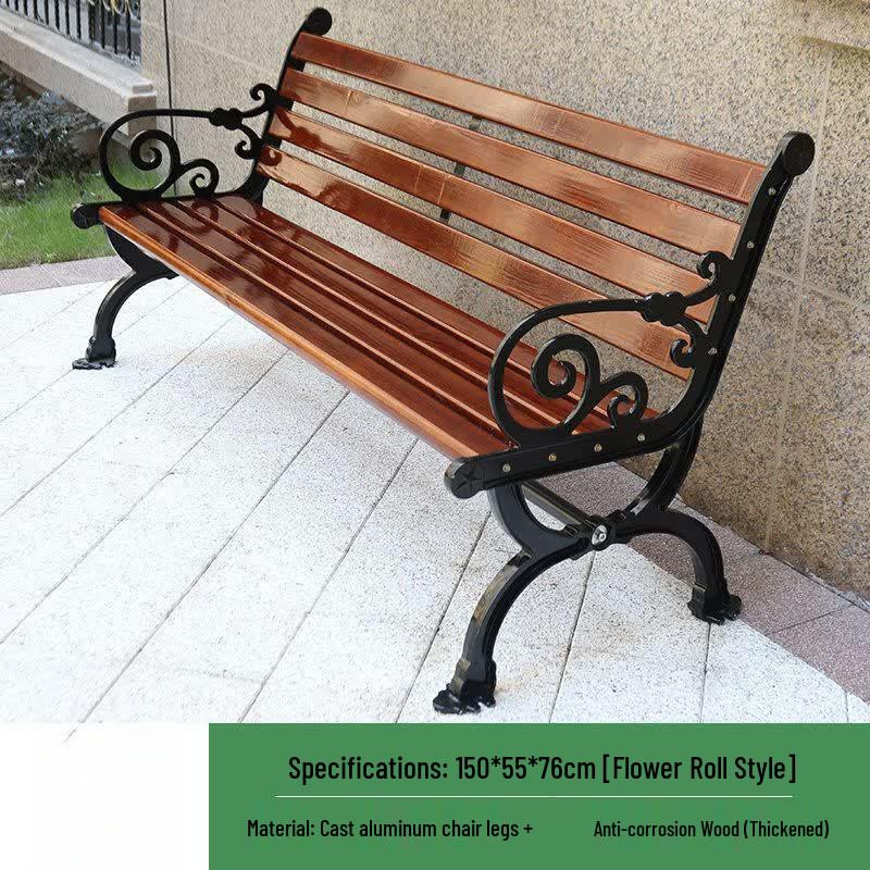 Outdoor Corrosion-Resistant Park Bench