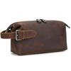 High Quality Leather Storage Bags Genuine Leather Men Clutch Retro Fashion Make Up Bag Cosmetic Bags For Men Women Thick Cowskin