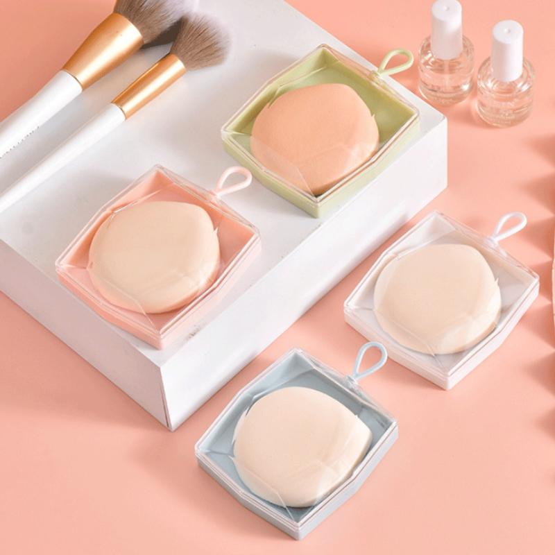 1/5 PCS Plastic Box Case Without Powder Sponge For Puff Transparent Sponge Puff Portable Travel Cosmetic Bags Cosmetics Storage