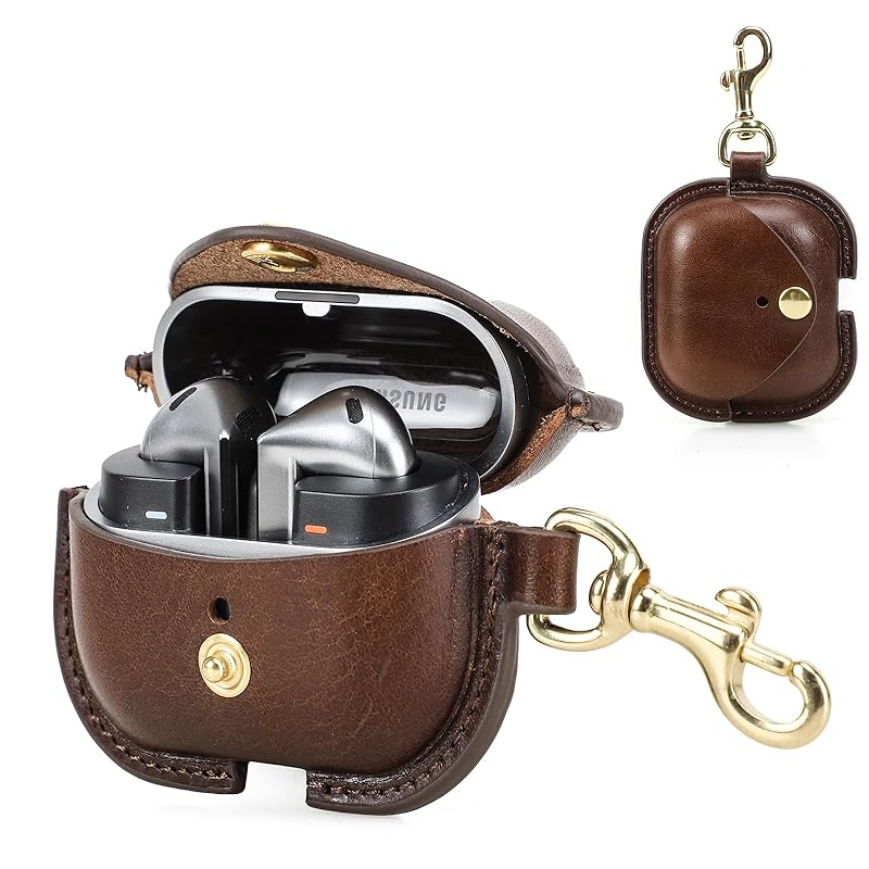 

Contact s family Galaxy Buds 3/Buds 3 Pro for genuine leather case leather case wireless earphones Full protection Shockproof Wireless charging