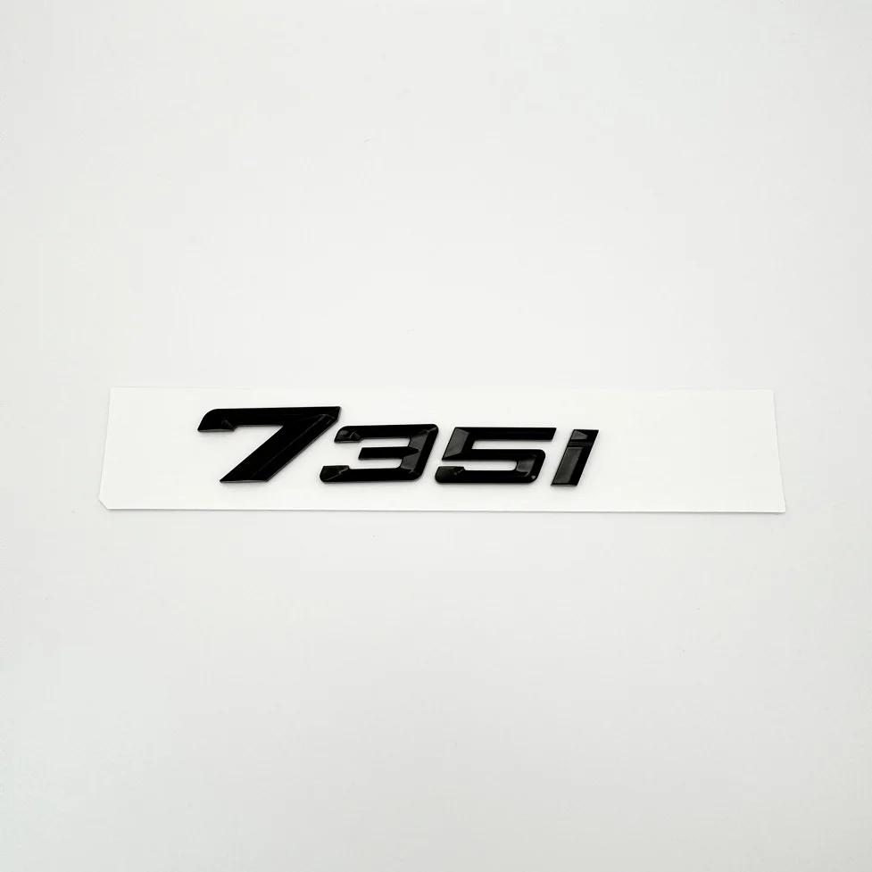 ABBS1 New Font Numbers Letters 735i 740i 760i 735Li 740Li XDrive Chrome Silver Black ABS Emblem for 7 Series Car Trunk Logo Sticker