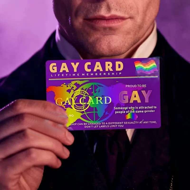 1 ks Prideová členská karta doživotní členství LGBTQ+ - Nepřilnavá PVC karta ve stylu gay průkazu, Suvenýr pro jednotlivce a spojence LGBTQ+