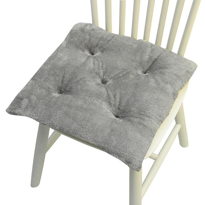 Thicken Plush Seat Pads Cushion Chair Soft Cushion New Home Dining Chair Pads Non-Slip Warm Office Computer Game Chair Pad 40x40
