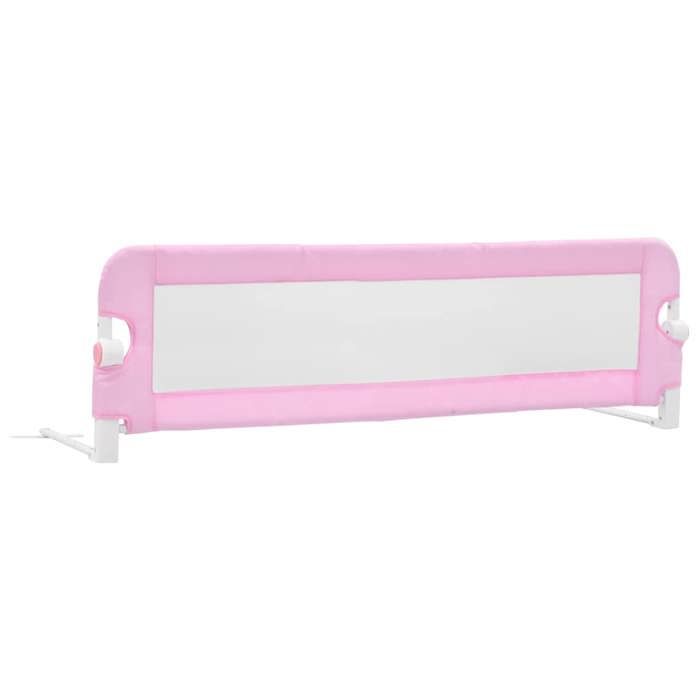 VidaXL Barrière de sécurité de lit d'enfant Rose 120x42 cm Polyester 10170