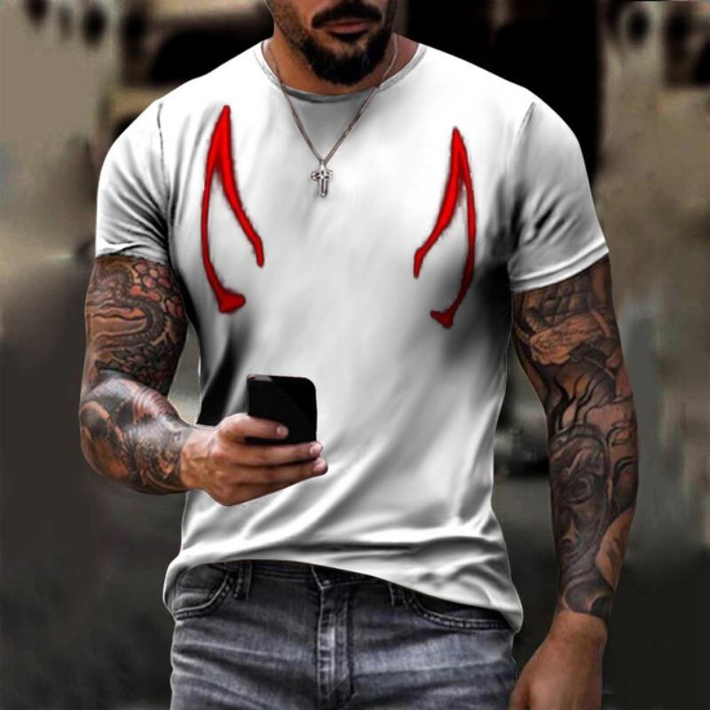 Horror Halloween T-shirts liliac sângeros 3D Print bărbați femei nou mânecă scurtă tricou supradimensionat Harajuku Y2K topuri tricouri copii îmbrăcăminte