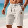 Men Casual Shorts Elastic Waist Drawstring Athletic Shorts with Pockets Lightweight Relaxed Fit Outdoor Sportswear