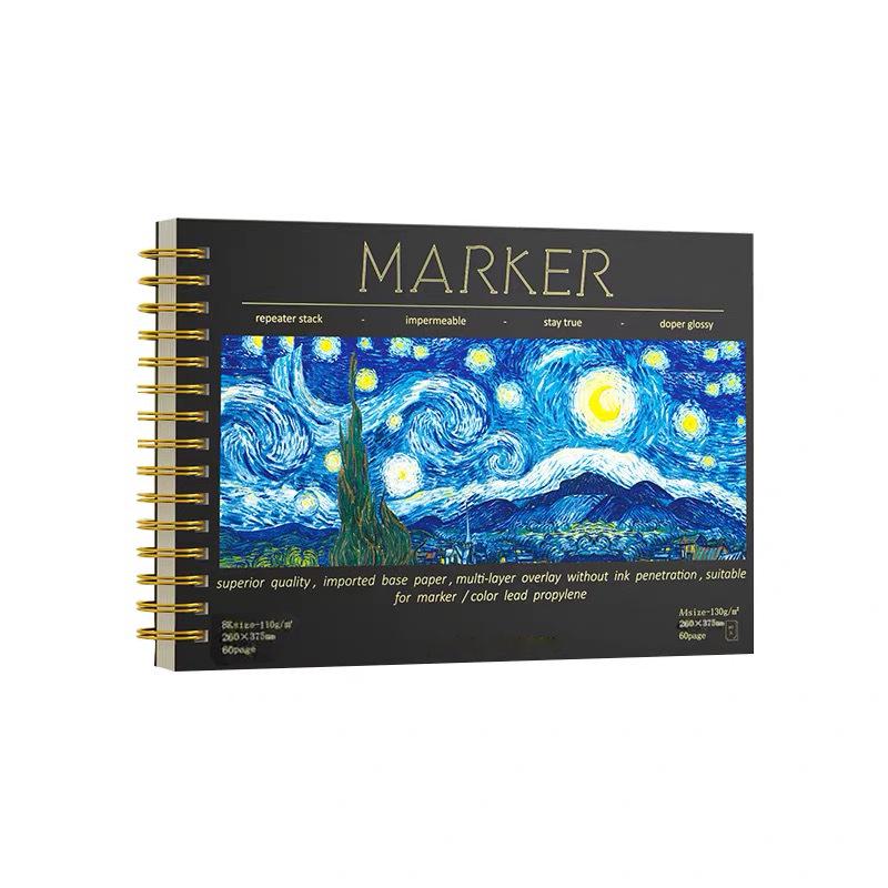 A4 Marker Sketchbook for Anime Art - Professional Hand-Drawn Blank Notebook