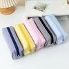 Multiunction Striped Pencil Case Water Resistant Polyester Pen Pouches Travel Cosmetics Bag For School Office Supplies