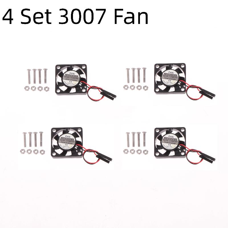4 ks 3007 Ventilátor 30x30x7 mm Chladiaci ventilátor Bezuhlíkový chladiaci ventilátor 30 mm 1,18 palca 3,3 V 5 V DC Tichý ventilátor pre motor