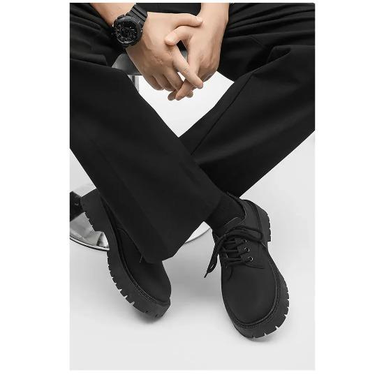 

Men s Leather Shoes Japanese Platform Fashionable Unisex Vulcanized Shoes Low-top Versatile Autumn British Walking Casual Shoes 45