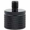 Adapter sleeve reduction 1/4" to M6 tripod aluminum black 20 mm