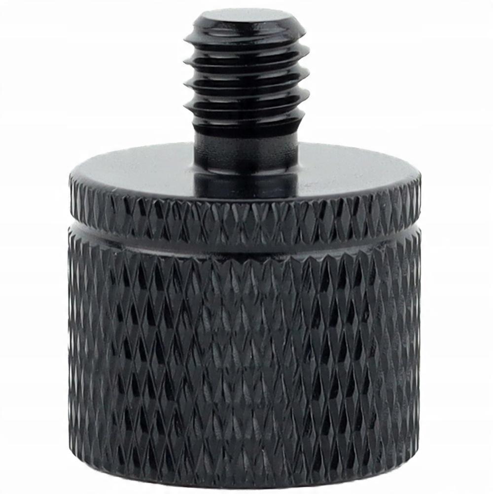 Adapter sleeve reduction 1/4" to M6 tripod aluminum black 20 mm