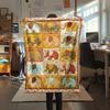 1Pc Animal Collage Print Flannel Blanket, High quality Comfortable for All Seasons, Home Decor, Warmth and Comfort, Perfect for Christmas Gifts 32