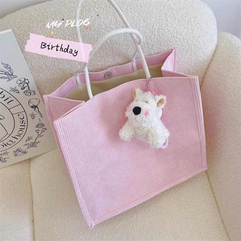 Women's 2024 Large Capacity Canvas Tote Bag, Versatile Single Shoulder Bag for Commute & Students