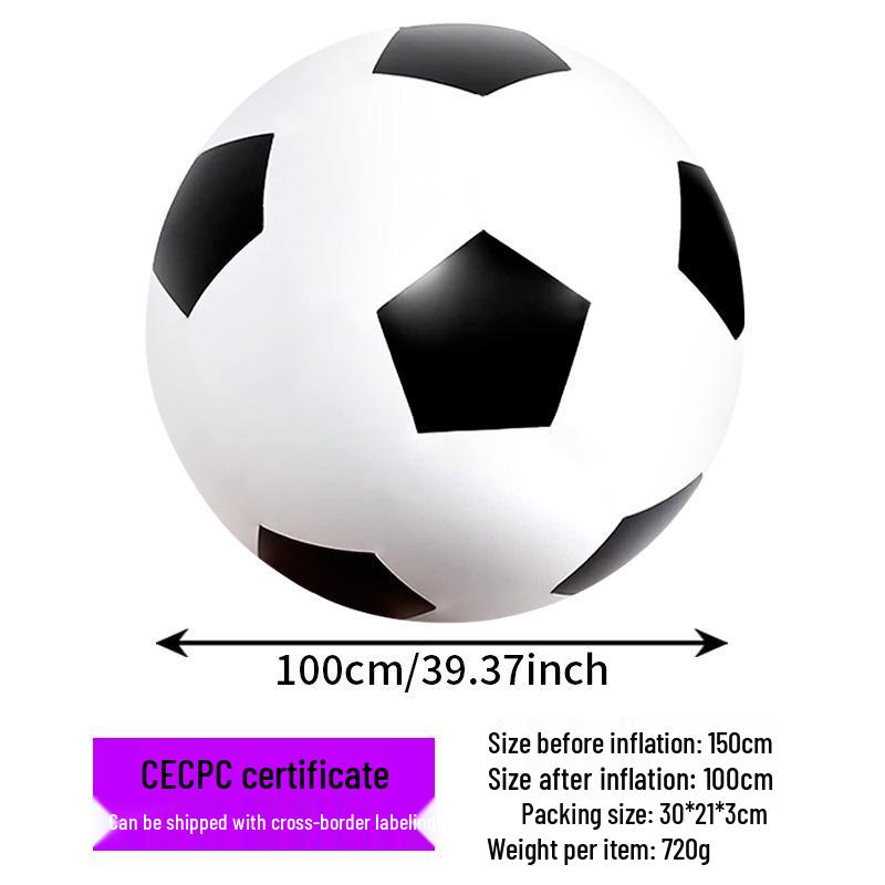 Large Inflatable Three-Color Beach Ball for Outdoor Fun and School Sports Activities