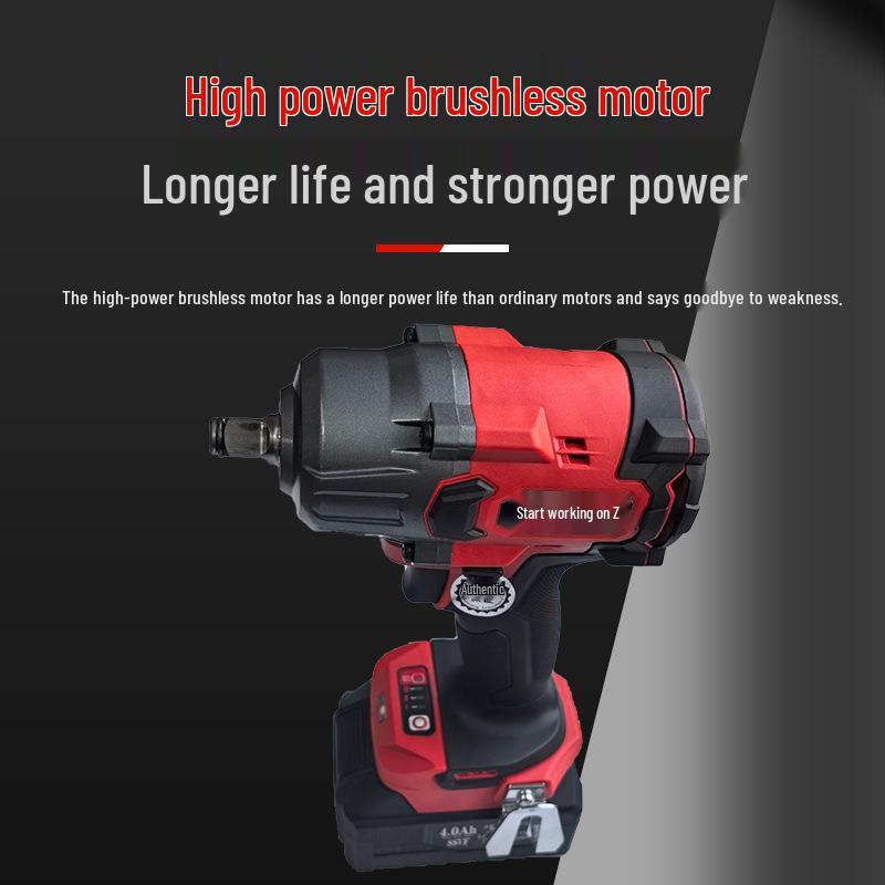 High-Power Brushless Electric Wrench with Lithium Battery for Auto Repair and Snow Tire Changes