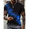 Men's T-shirt Casual 3D Digital Print Skull Men's Sports Short Sleeved T-Shirts