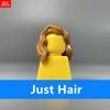 10pcs MOC Bricks Female Girl Hairs 1014 Women's Light Purple Medium Hair 4cm Figure Parts Accessories DIY Building Blocks Toys