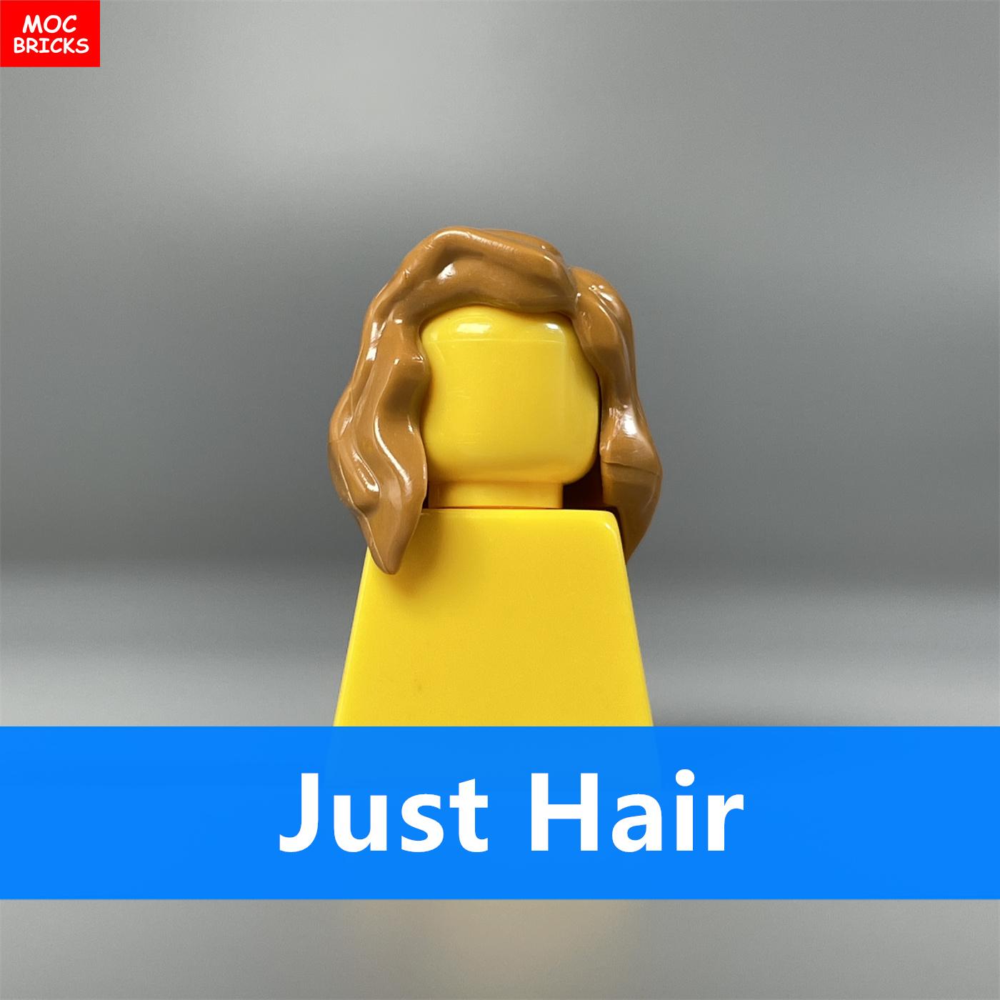 

10pcs MOC Bricks Female Girl Hairs 1014 Women s Light Purple Average-Sized Hair 4cm Figure Components Attachments DO-IT-