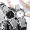 Korean Style Mesh Band Women's Quartz Watch - High-End, Niche, Waterproof Design for Ladies and Students