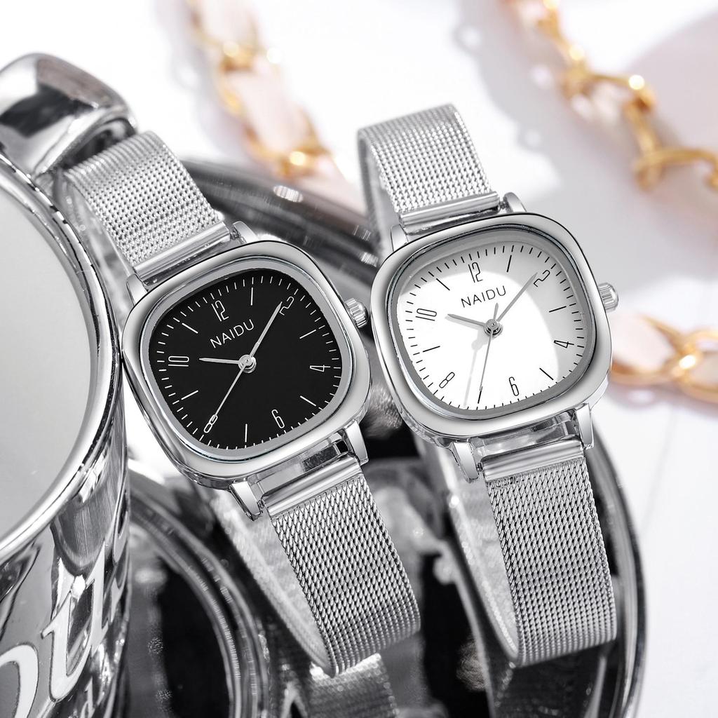 Korean Style Mesh Band Women's Quartz Watch - High-End, Niche, Waterproof Design for Ladies and Students