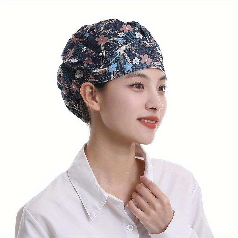 

1 шт. Дышащая хлопковая шапка шеф-повара для готовки и кухни, пыленепроницаемая, устойчивая к дыму, машинная стирка, завязывается на шнурок