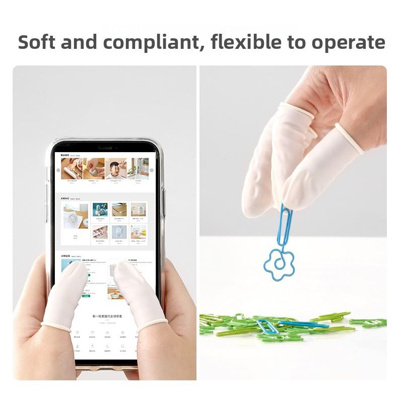 Mehrzweck flexible verdickte Gummi-Fingerlinge, Tattoo-Entferner, wasserdichte und rutschfeste Einweg-Fingerkuppenabdeckungen