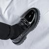 Fashion Dress Shoes Men Black PU Thick Sole Wear-resistant Casual Business Loafers European Social Shoes Size 38-46 Men Shoes