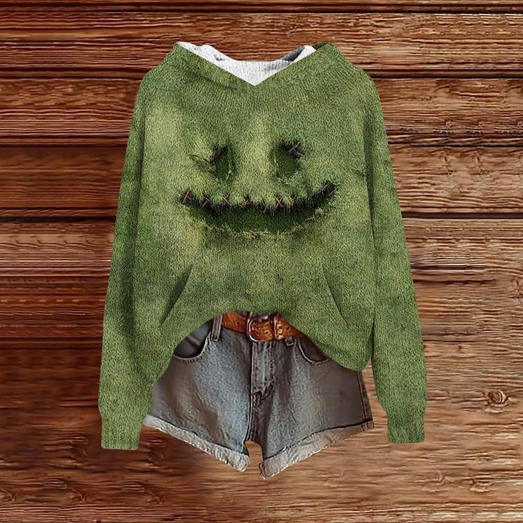 Sweatshirts For Women Knit Sweater Cute Shirt Fall Pullover Hooded Sweatshirt