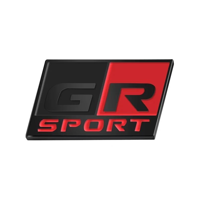 3D Aluminum GR SPORT logo Emblem RACING Badge Auto Body Trunk Deccor Sticker for Toyota Alphard Avensis Prius Verso Crown Yaris