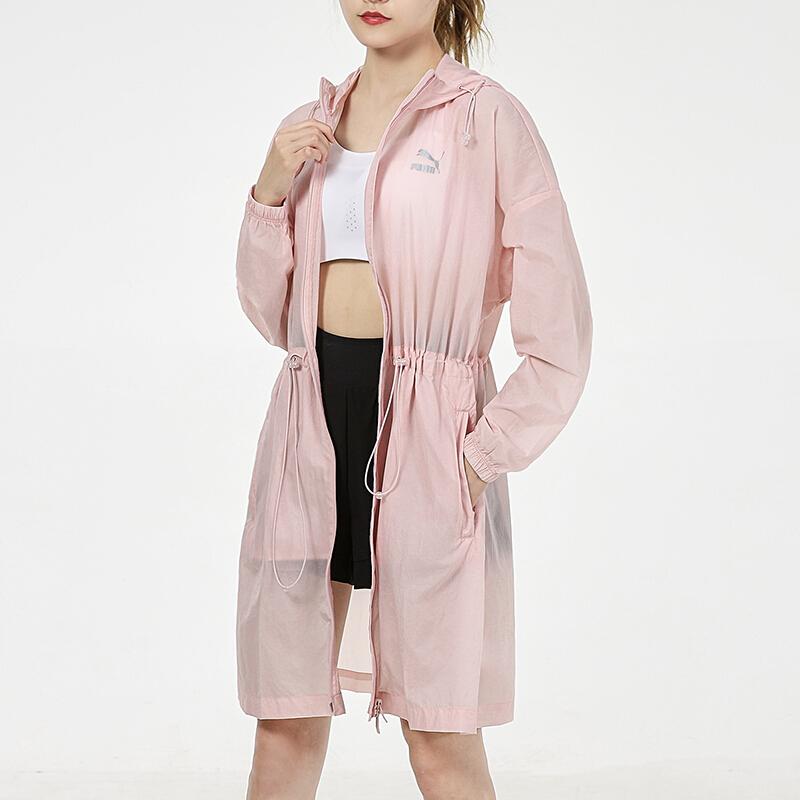 Puma Loose Casual Breathable Hooded Windbreaker Women Outerwear Pink 532680-36