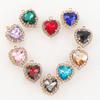 Shoe Charms Pins for Sandals Love Colorful Gemstone Crystal Drill Shoes Decoration Flower Buckle Shoes Accessories 1PC