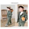 2Pcs Set Winter kinder Unten Jacke Echtpelz Kragen Baby Mädchen Kleidung Warme Junge Ski Anzug Kind Schneeanzug weiß Parka Outwear Mantel