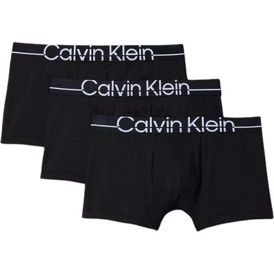 Letter Low Waist Solid Boxer Briefs 3 Pack Men Underwear Black NB3700-003