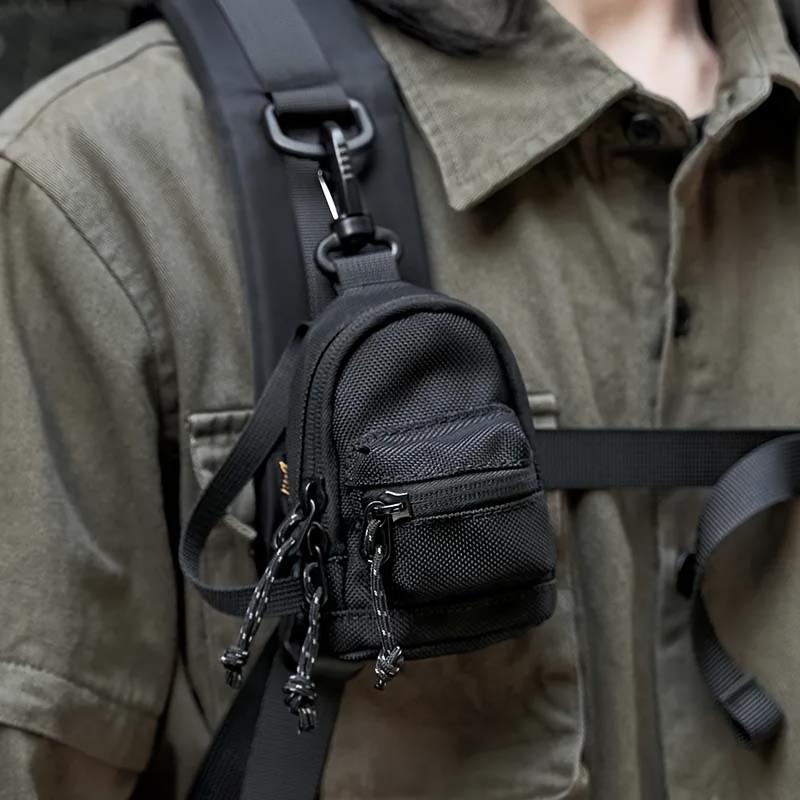 Oxford Cloth Key & Earphone Organizer Bag Breathable, Durable Mini Pouch with Adjustable Strap, Perfect for Coins, Headphones