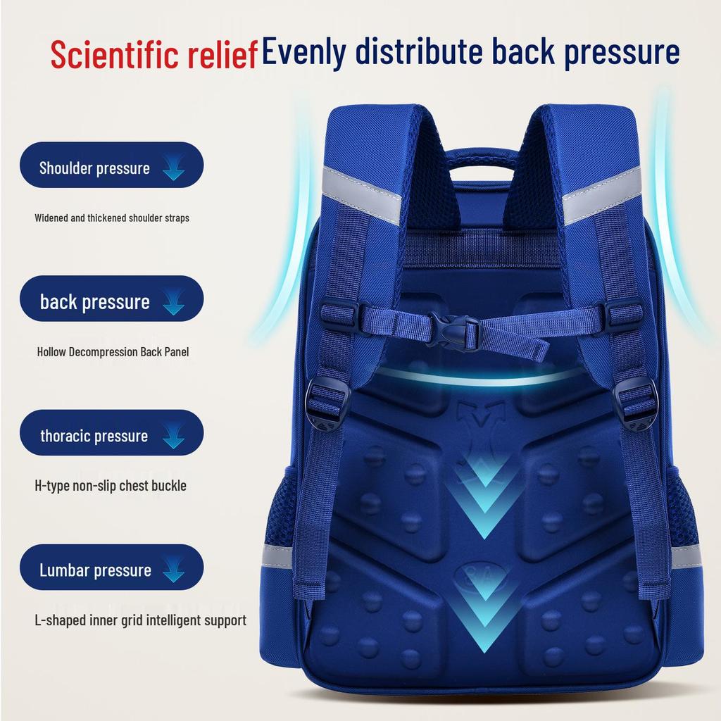 Lightweight, High-Capacity Backpack for Grades 1-6 – Reduces Load, High Value