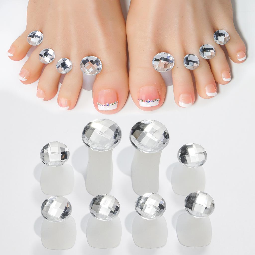 Japanese Nail Art Silicone Finger Splitter, Toe Splitter, Daisy Water Drop Rhinestone, Nail Art Tool Toe Divider