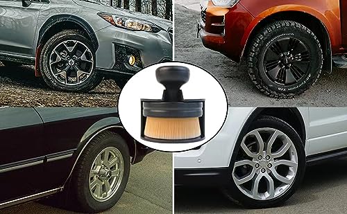 Auto Detailing Brush, Tire Applicator Brush, Soft Bristle Cosmetic Brush, Car Detail Cleaning Brush for Wheels, Cleaning Panels, Vents, Leather,