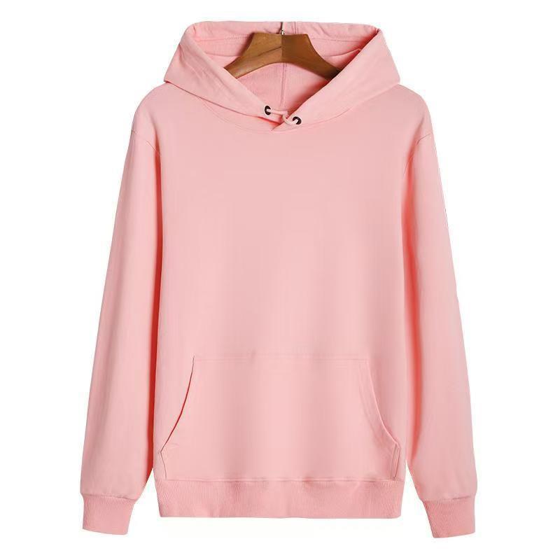 250-300g Cotton Fleece Hoodie Loose Fit Casual Sweatshirt Men Women