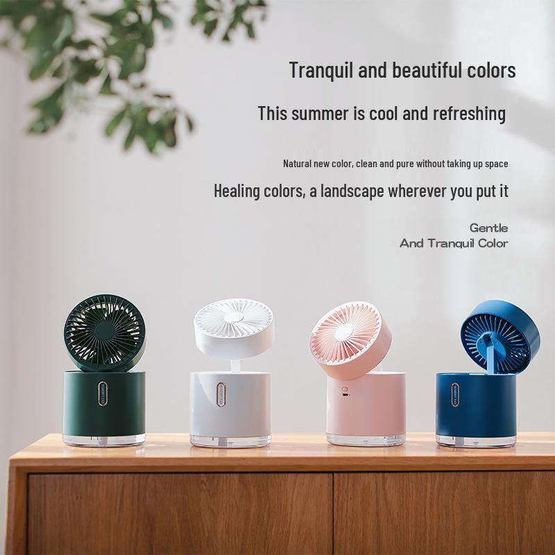 Portable Multi-Function Folding Humidifier Fan with Cold Spray and Oscillation