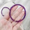 Stylish Purple Single-Circle Beaded Bracelet for Men and Women - Versatile and Lucky Jewelry Accessory