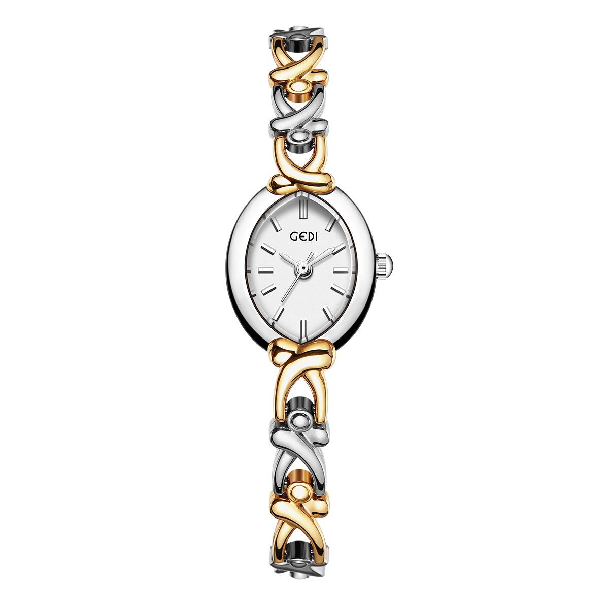 Nischen-High-End-Armbanduhr Damen Exquisit Klein Retro Wasserdicht Hochwertige Quarz-Uhr