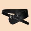 Genuine Leather Waist Seal Pin Buckle Women's Fashionable Versatile Coat Waist Tucked Waist Retro Belt European and American Style Belt Women