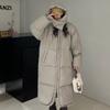 Weiche Winter Baumwolljacke Damen Neu Lang Überknie Stepp Locker Gepolsterter Mantel.