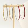 Korean Chic Luxury Diamond C-Shape Hoop Earrings