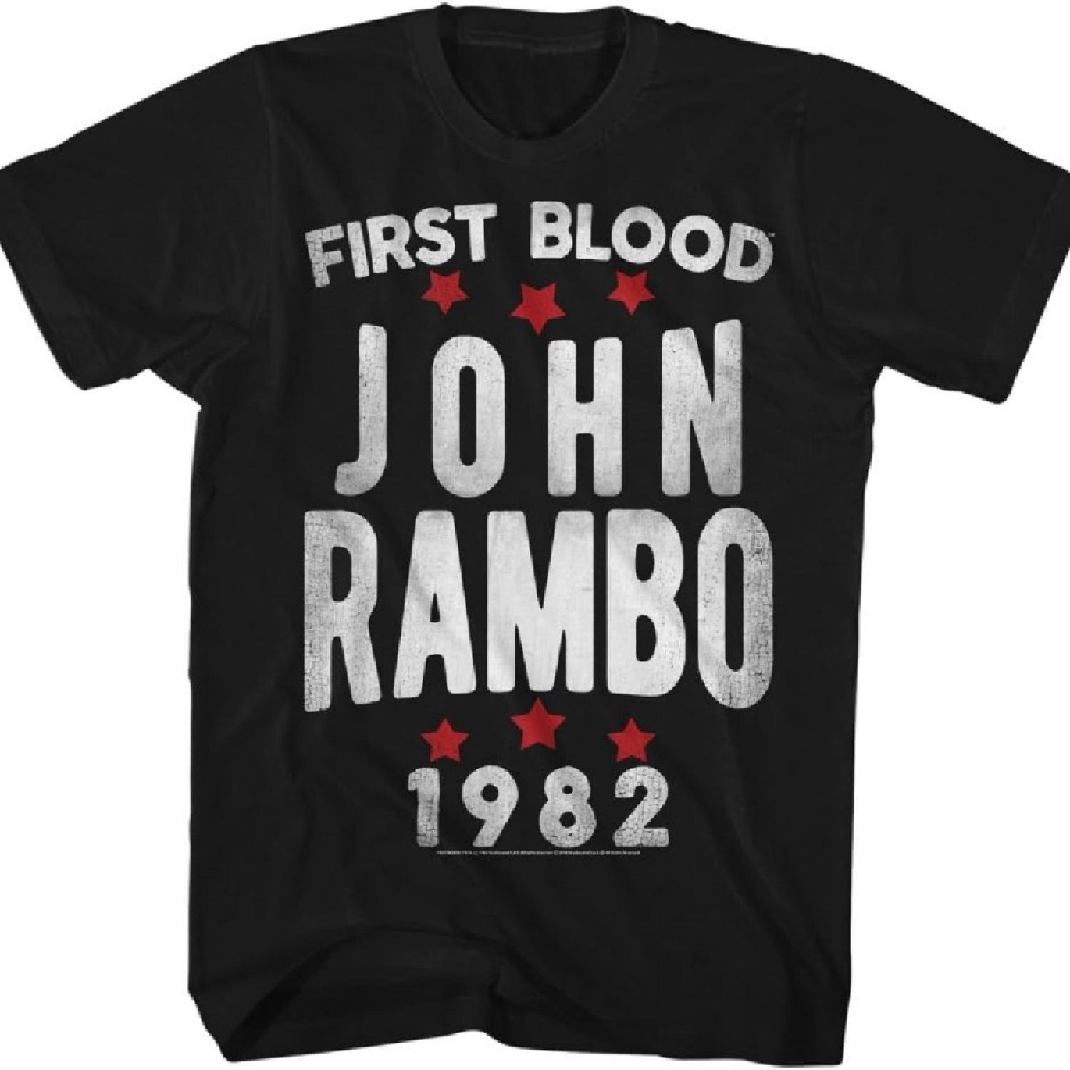 

American Classics Rambo Stars John First Blood Sylvester Stallone Adult T-Shirt XXXXXL