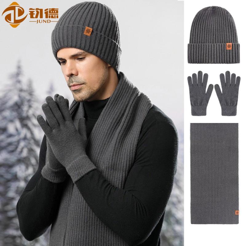 Alpaca Wool Winter Hat Scarf Gloves Set Women Outdoor Cycling Warm Knit Accessory